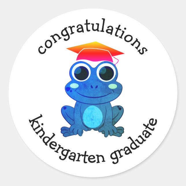 Niedlicher Kindergarten Kindergarten-Abschluss Runder Aufkleber (Vorderseite)