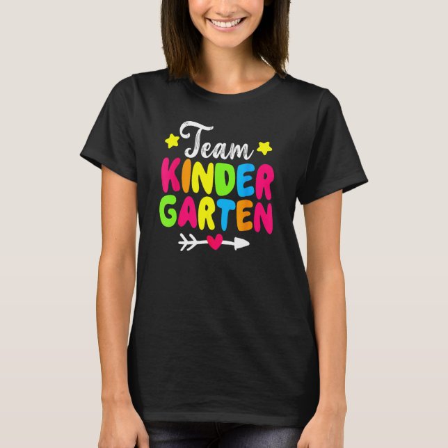 Niedlicher Kindergarten zurück zum Schullehrer T-Shirt (Vorderseite)