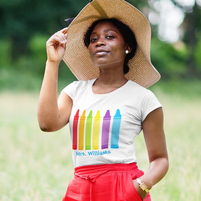 Niedlicher Kindergartenlehrer Crayon T-Shirt (Von Creator hochgeladen)