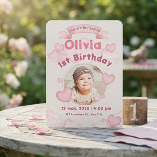 Niedlicher Kindergeburtstag Einladung