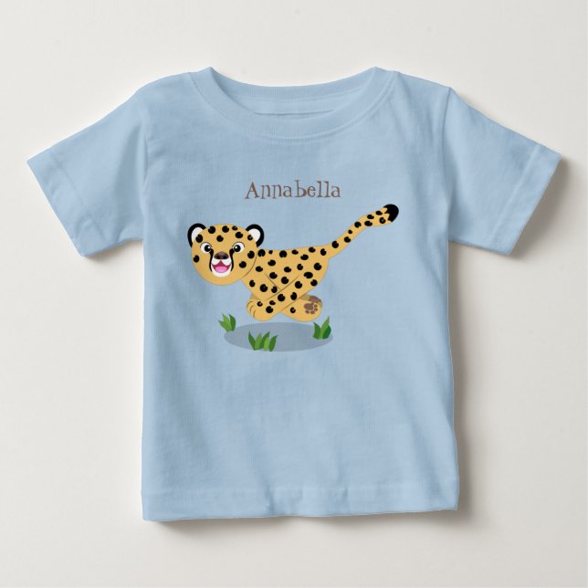 Niedlicher Kinderzettel mit Cartoon-Abbildung Baby T-shirt (Vorderseite)