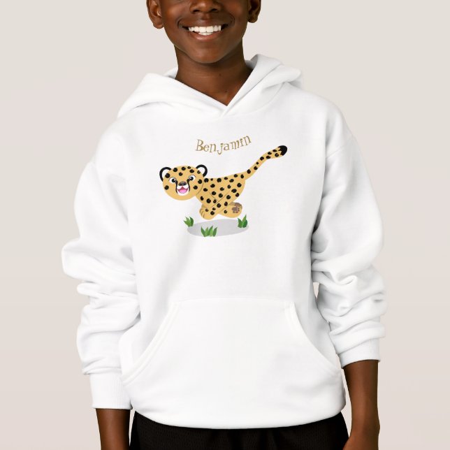 Niedlicher Kinderzettel mit Cartoon-Abbildung Hoodie (Vorderseite)