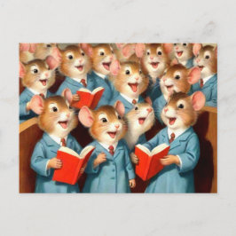 Niedlicher Kirchenchor Mäuse Postkarte
