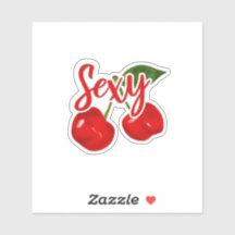 Niedlicher Kirschsticker sexy handgeschriebene Kal