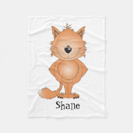 Niedlicher Kitty-Katzen-Cartoon Fleecedecke