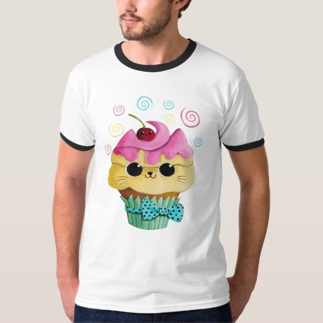 Niedlicher Kitty-kleiner Kuchen T-Shirt (Vorderseite)