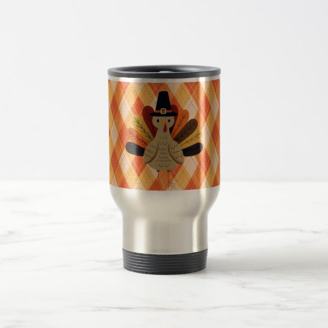 Niedlicher, klassischer/Vintager Erntedank Türkei Reisebecher (Mittel)