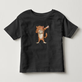 Niedlicher Klecks-Katze Dabber Tanz Kleinkind T-shirt