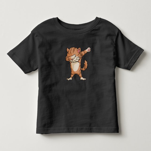 Niedlicher Klecks-Katze Dabber Tanz Kleinkind T-shirt (Vorderseite)