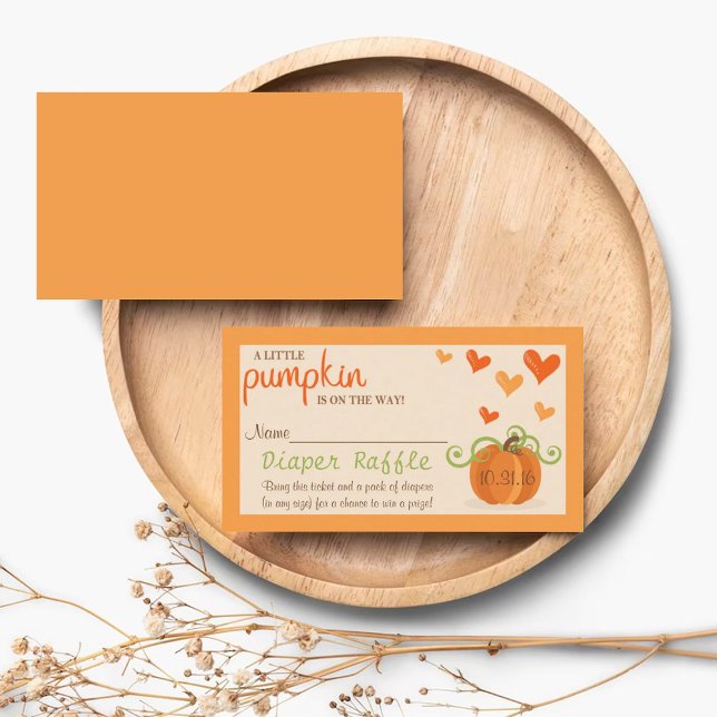 Niedlicher Kleine Pumpkin Babydusche Windelwanne Begleitkarte (Von Creator hochgeladen)