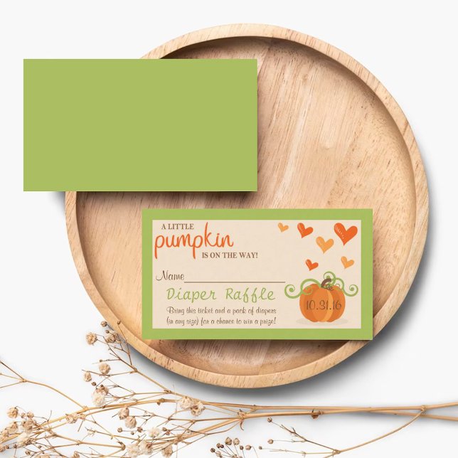 Niedlicher Kleine Pumpkin Babydusche Windelwanne Begleitkarte (Von Creator hochgeladen)