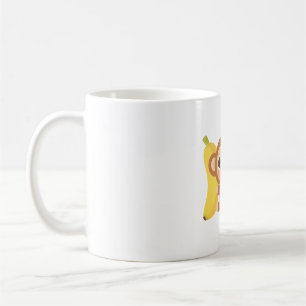 Niedlicher Kleiner Affe und Banane Kaffeetasse