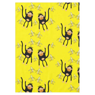 Niedlicher kleiner Affe und Bananen Tischdecke