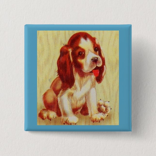niedlicher kleiner Beagle Button (Vorderseite)