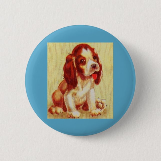 niedlicher kleiner Beagle Button (Vorderseite)