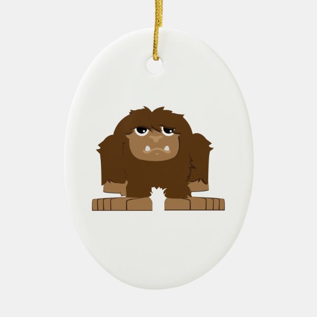 Niedlicher kleiner Bigfoot Keramik Ornament (Vorne)