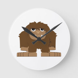 Niedlicher kleiner Bigfoot Runde Wanduhr