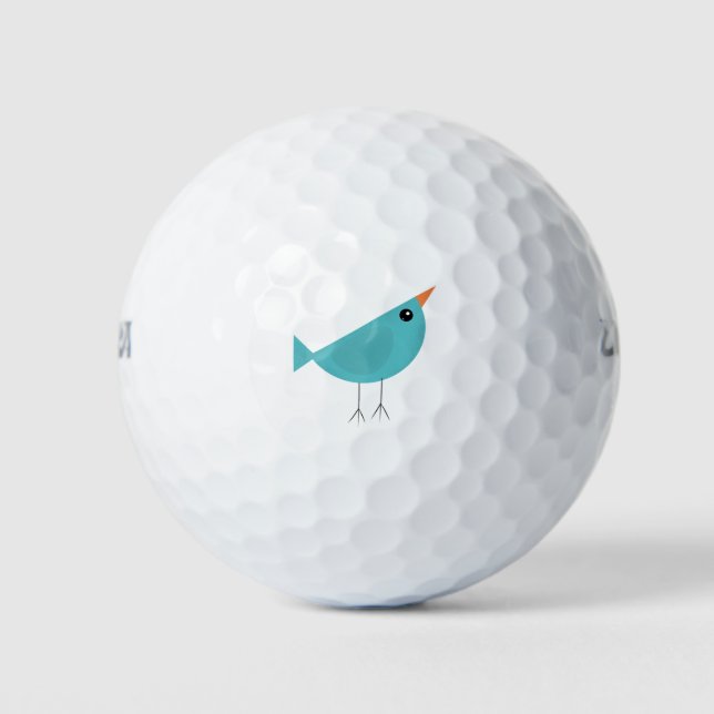 Niedlicher kleiner Blauvogel Golfball (Vorderseite)