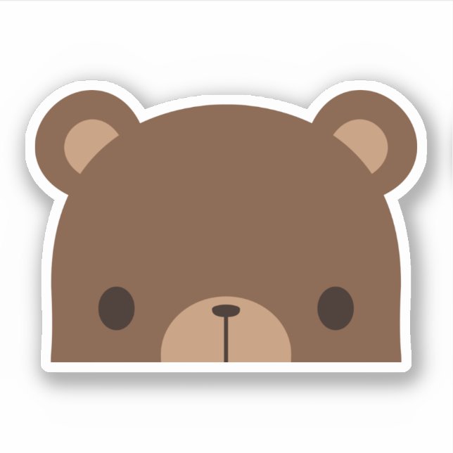 Niedlicher kleiner brauner Bär Aufkleber (Vorderseite)