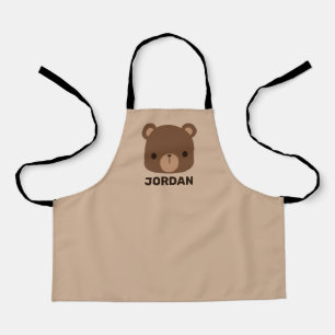 Niedlicher kleiner brauner Bär mit Personalisiert Schürze