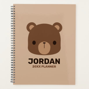 Niedlicher kleiner brauner Bär mit Personalisierte Planer