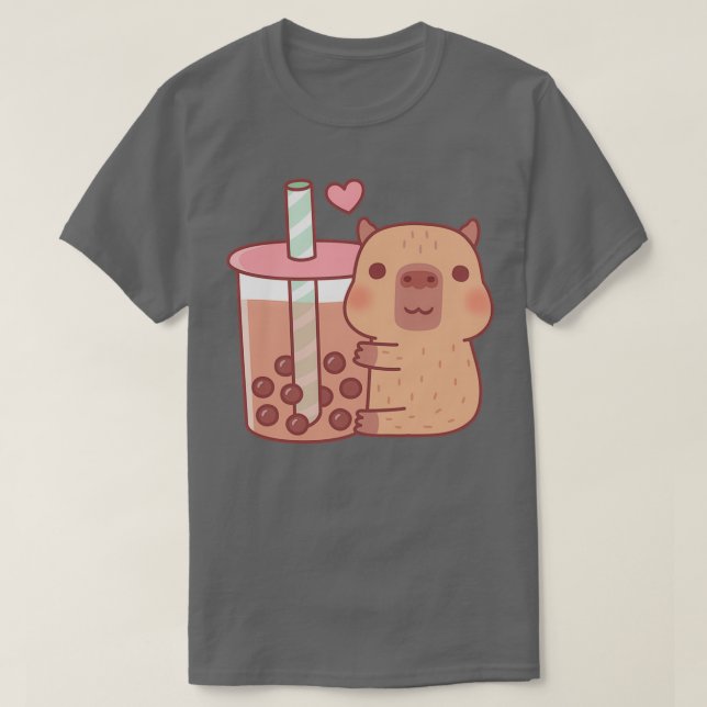 Niedlicher kleiner Capybara Hugs Bubble Tee 1 (Design vorne)