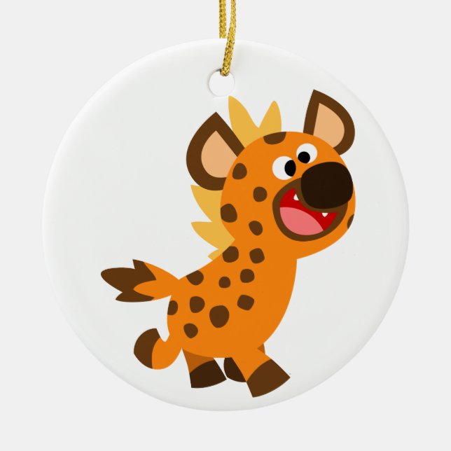 Niedlicher kleiner Cartoon Hyena Ornament (Vorne)