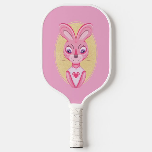 Niedlicher kleiner Cartoon Pickleball Schläger (Vorderseite)
