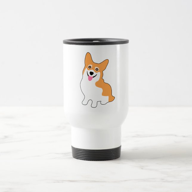 Niedlicher kleiner Corgi Reisebecher (Mittel)
