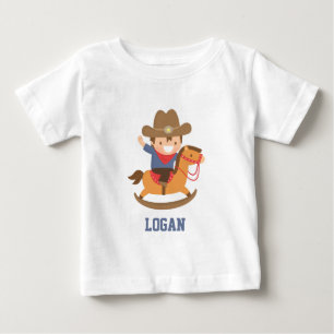 Niedlicher kleiner Cowboy auf Baby T-shirt