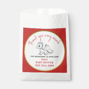 Niedlicher Kleiner Drache ist auf dem Weg Red Baby Geschenktütchen