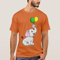 Niedlicher kleiner Elefant mit Ballons