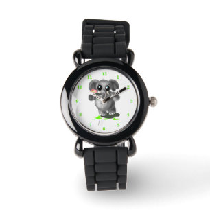 Niedlicher kleiner Elefant mit Blume - Liebe Armbanduhr