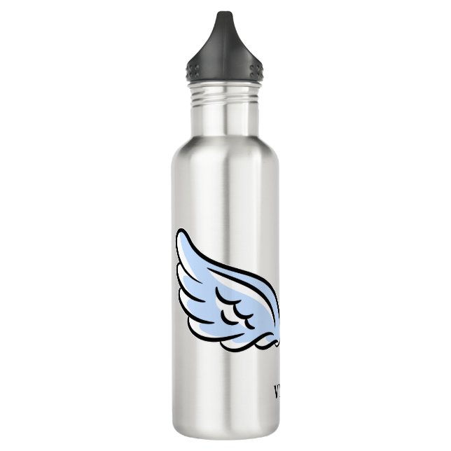 Niedlicher Kleiner Engel-Flügel Edelstahlflasche (Links)