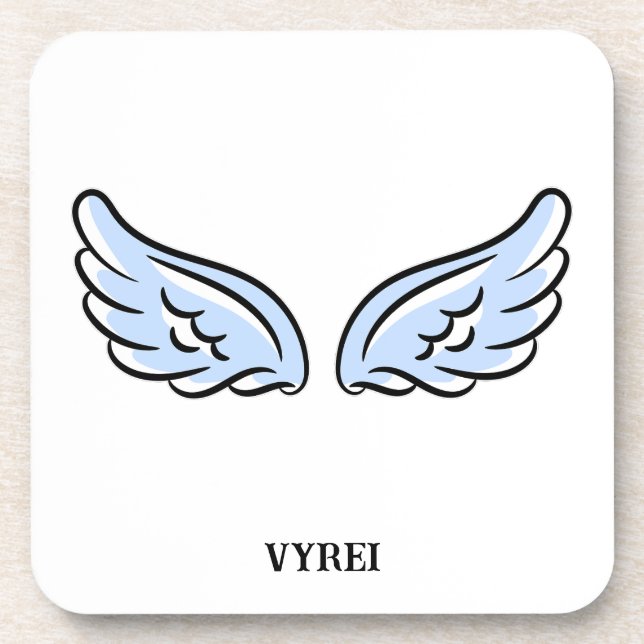 Niedlicher Kleiner Engel-Flügel Getränkeuntersetzer (Vorderseite)