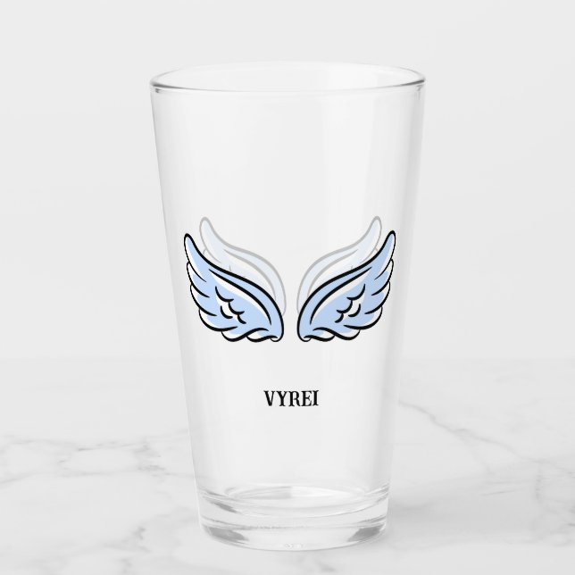 Niedlicher Kleiner Engel-Flügel Glas (Vorderseite)