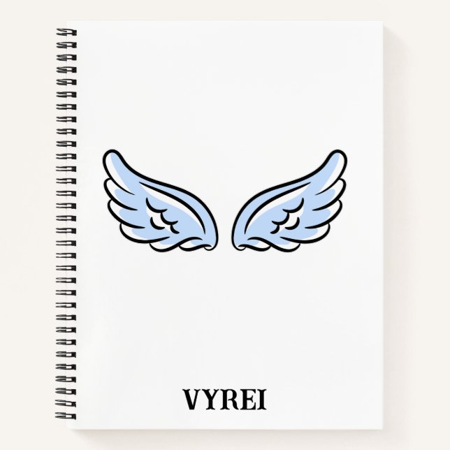 Niedlicher Kleiner Engel-Flügel Notizbuch (Vorderseite)
