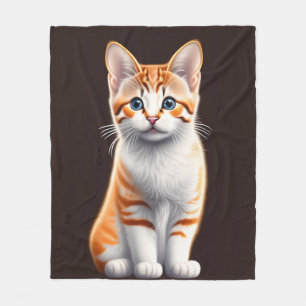 Niedlicher kleiner Fluffy Kitty, Katze Fleecedecke