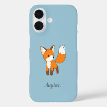 Niedlicher kleiner Fox auf blau
