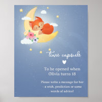 Niedlicher kleiner Fuchs auf der Mondkapsel