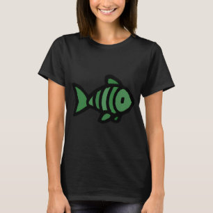 Niedlicher kleiner grüner Fisch T-Shirt