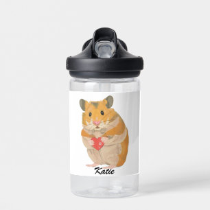 Niedlicher kleiner Hamster, der ein Herz bearbeite Trinkflasche