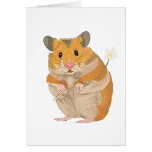Niedlicher kleiner Hamster mit Blume