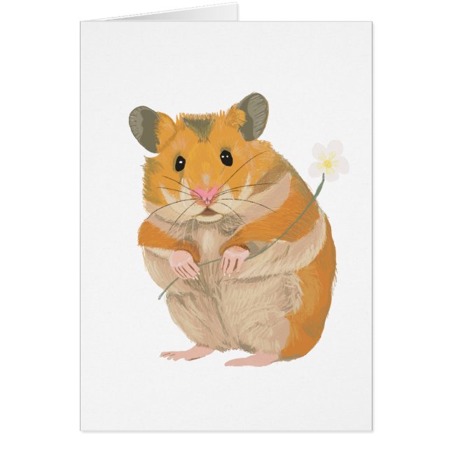 Niedlicher kleiner Hamster mit Blume (Vorne)
