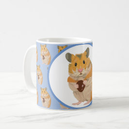 Niedlicher kleiner Hamster mit einem Ostereier Kaffeetasse