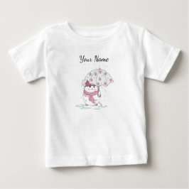 Niedlicher kleiner Hamster Personalisierter Name Baby T-shirt