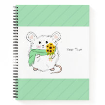 Niedlicher kleiner Hamster und Sonnenblumen grün
