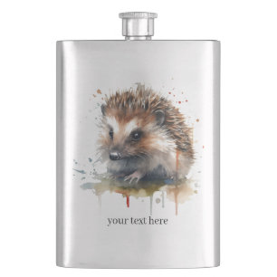Niedlicher kleiner Igel in Braun Flachmann
