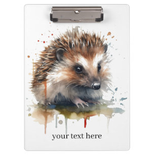 Niedlicher kleiner Igel in Braun Klemmbrett