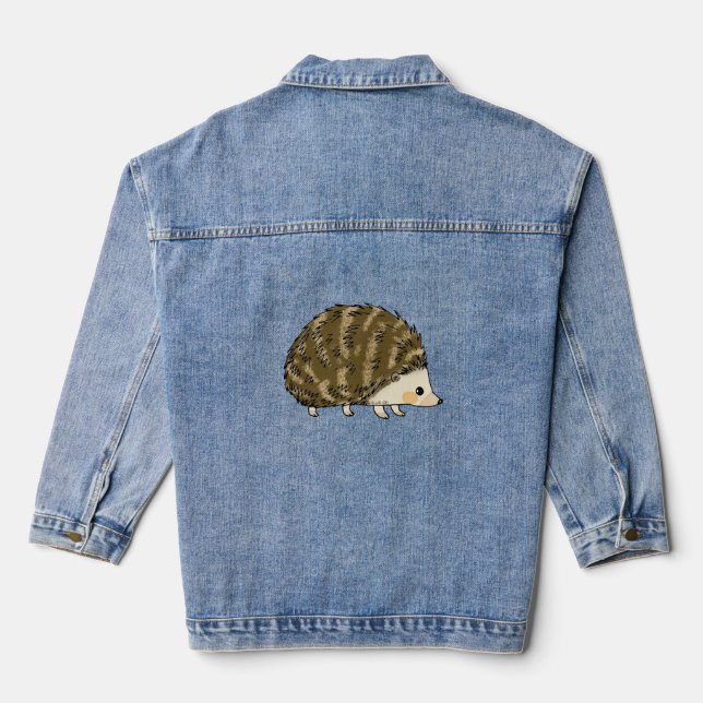 niedlicher kleiner Igel Jeansjacke (Rückseite)